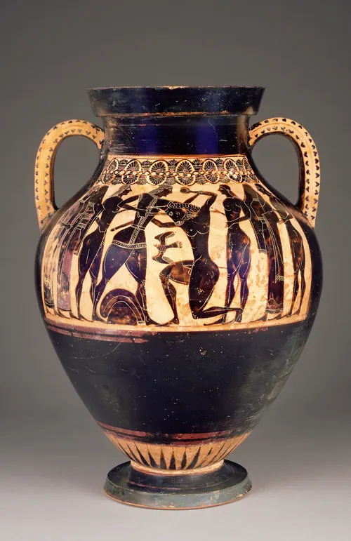 A black-figure amphora attributed to Lydos, Athens, about 550 BC